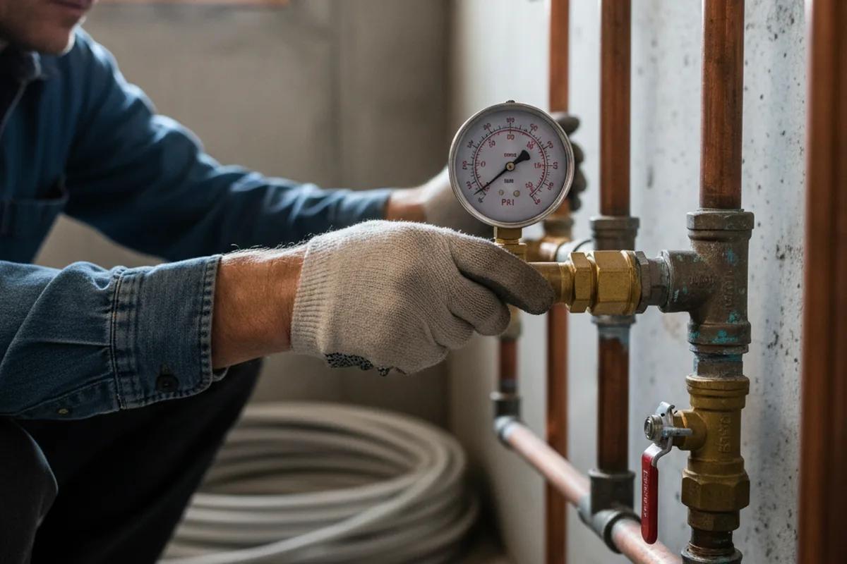 Pressure testing a repaired line during Water Line Repair in West Wendover